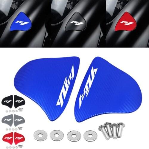 For Yamaha YZF-R1 R1M 2020 YZFR1 R1 M LOGO Mirror Hole Cover Motorcycle CNC Aluminum Windscreen Driven Mirror Eliminators Cap