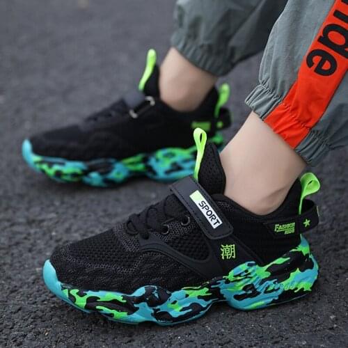 Breathable Mesh Kids Running Shoes Boys Fashion Lightweight Sport Sneakers