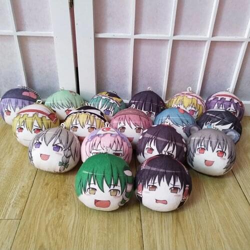 Anime TouHou Project Figure Cosplay Doll Bag Pendant Reimu Marisa Sanae Yukari Shikieiki Plush Toys 8cm For Gift