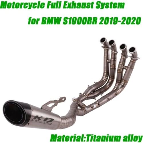 Full Link Pipe Exhaust Muffler Pipe Titanium alloy Set Silencer System Non-destructive installation for BMW S1000RR 2019 2020