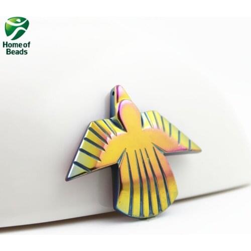 Fashion hot sale hematite rainbow pigeon pendant accessories diy accessories HP1142