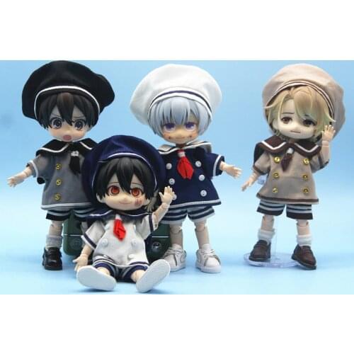 HOUZIWA 1/12 BJD GSC Molly Clothes Sailor Suit Clothes For OB11 Dolls
