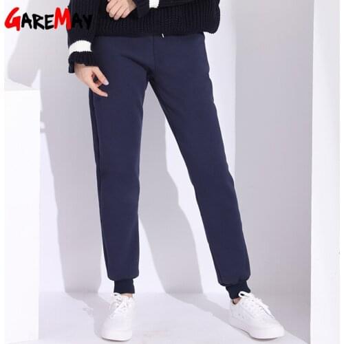 Cashmere Warm Winter Harem Pants For Women Causal Thick Velvet Cashmere Pants 5XL Womens Trousers Winter Classic Trousers Warm