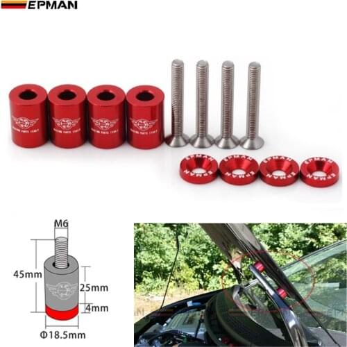 Racing 1" BILLET HOOD VENT SPACER RISER KITS FOR ALL TURBO / ENGINE/MOTOR SWAP 6MM EP-DP009