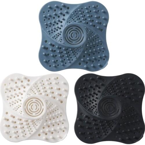 Square Shower Floor Drain Cover Anti-blocking Hair Catcher Hair Stopper Plug Trap Sink Strainer Filter Bathroom Kitchen Accs