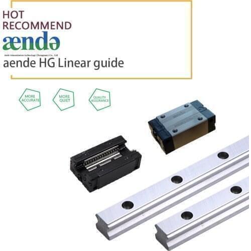 Linear guide Alloy Steel ANDE HGWCA HGWHA slide block with 15mm linear guide rail From 100 to 2000mm for 3d printer CNC