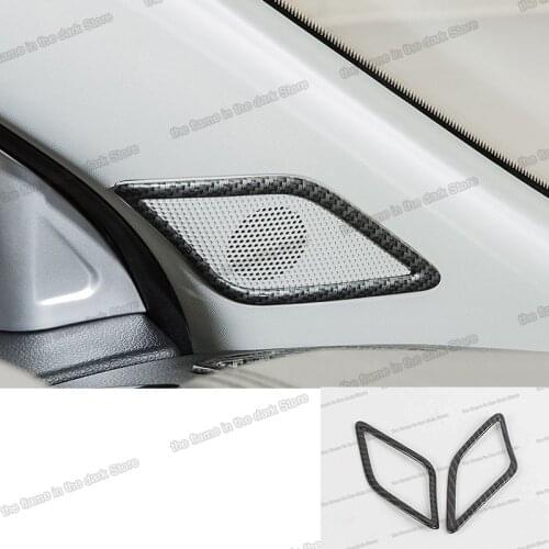 Lsrtw2017 carbon fiber abs car A post sound frame trims for mg zs 2017 2018 2019 2020 2021 decoration speaker audio