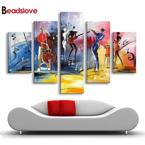 5pcs Full Square 5D DIY Diamond Painting The Music festival carnivals 3D Embroidery Cross Stitch Mosaic Rhinestone Paining