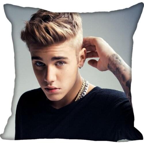 Hot Sale Custom justin bieber Pillowcase 35X35cm (One Sides)Home Cushion Cover Pillow Cases 9-22T
