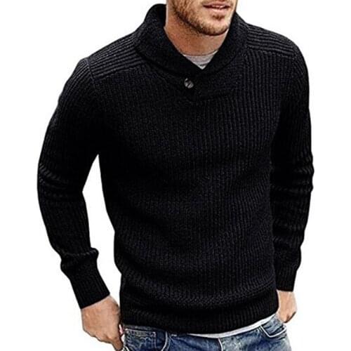 2021 autumn and winter hot sweaters European and American large mens sweaters solid color tops knitted pullovers