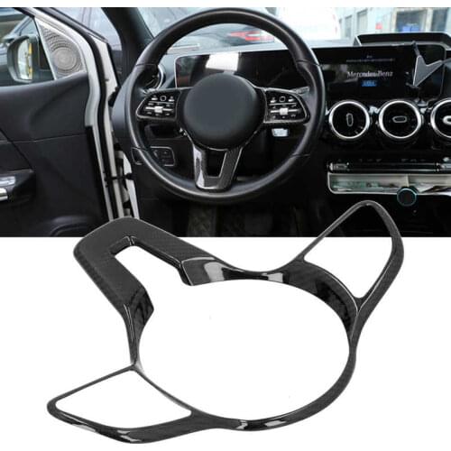 Steering Wheel Trim Frame Carbon Fiber Replacement for Mercedes Benz B Class 2020 Car Interior Decoration