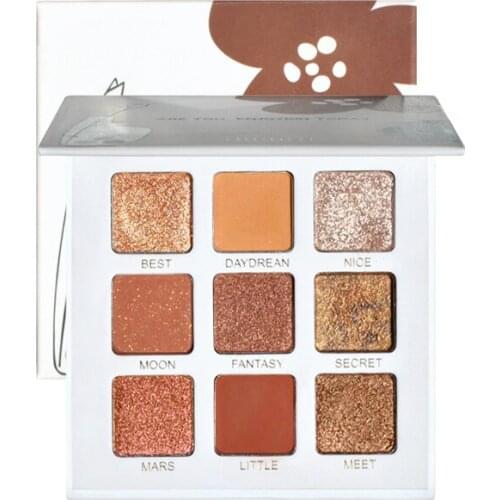 9 Color Nude Matte Eshadow Palette Shine Long Lasting Water Proof Eye Shadow Pallete Shiny Pigment Makeup Maquillage Тени