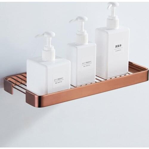 Bathroom Shelf Solid Brass Bathroom Shower Rack Corner Shelf Square Bath Shower Shelf Wall Mounted Storage Organizer Rack Holder