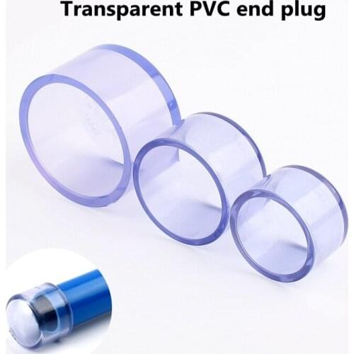 1~5 Pcs Size 20~63mm PVC Water Supply Pipe Transparent End Plug Connector Plastic End Cap Fittings Irrigation System Watering