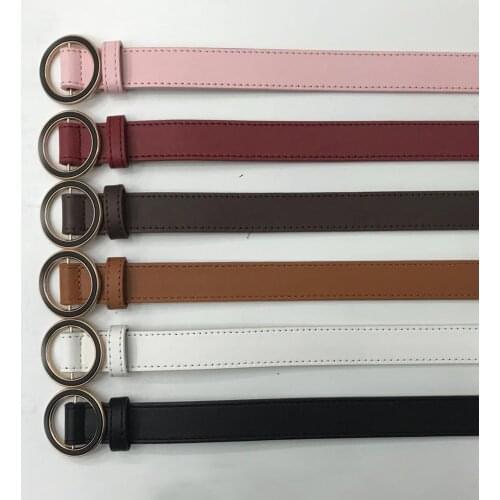 Women Belt Fashion Faux Leather Waistband Casual Lady 6 Color Belts for Jeans High Quality