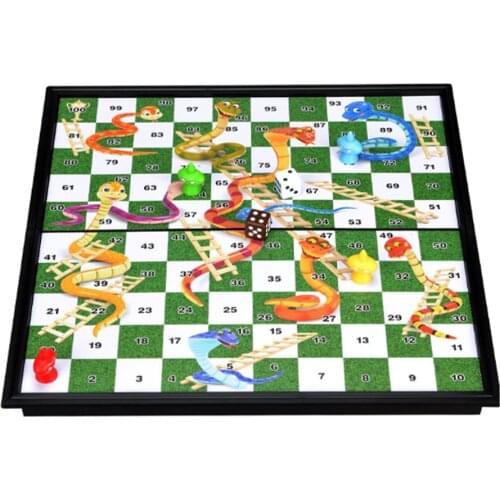 Folding Snake Ladder Magnetic Portable DIY Desktop Student Educational Gift Mini Toy Chess