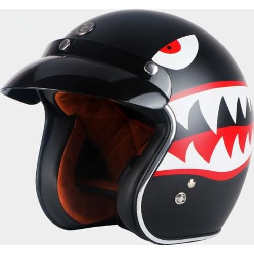 TORC T50 open face helmet Vintage motorcycle helmet Retro scooter 3/4 helmet T-50 DOT approved Moto casco motociclistas capacete