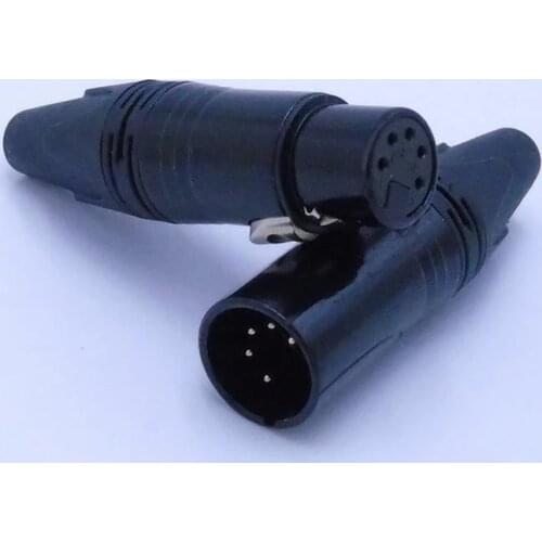 High quality 20Pcs/lot xlr 5pin connector audio plug microphone plug with 10PCS NC5MXX & 10PCS NC5FXX 5pin gold plated