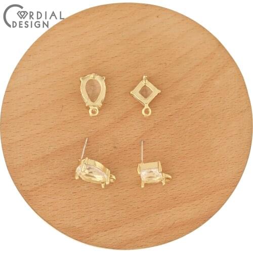 Cordial Design 50Pcs Jewelry Accessories/Geometry Shape/Rhinestone Earrings Stud/Hand Made/Jewelry Findings & Components/DIY