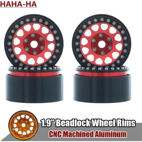 1PCS/4PCS 1.9" Beadlock Wheel Rims 1/10 RC Crawler Axial SCX10 Capra Wraith Traxxas TRX4 TRX6 YK4102