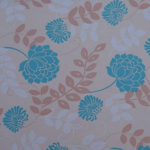 1 yard Cotton Canvas Fabric for sewing, pathwork, bag, curtain, hadmaking - Flowers and leaves (width=145cm)