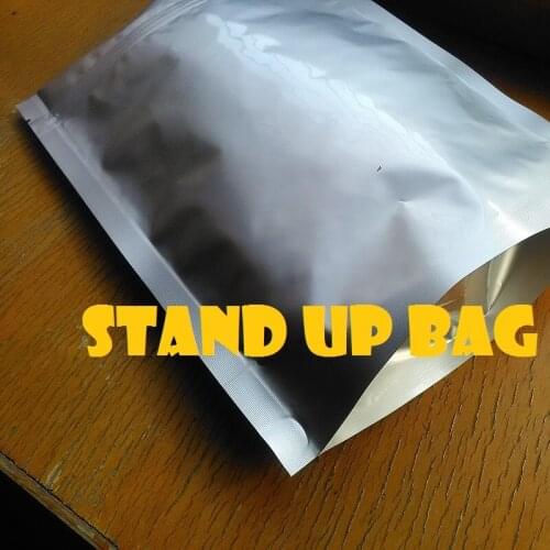 17*24+4cm thickening pure aluminum foil self supporting bag zipper bag for food bag Self-sealing stand up bag