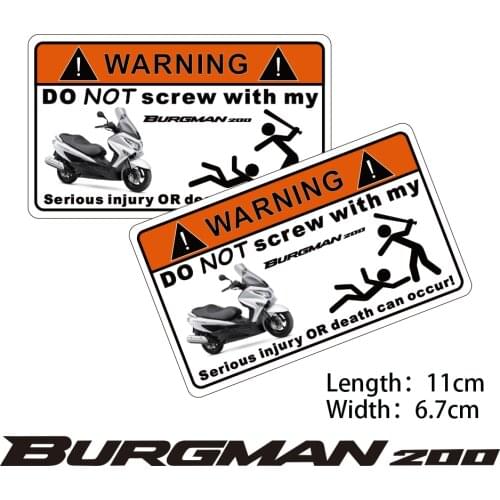 KODASKIN 2 Pieces Do Not Screw Warning Sticker Decal for SUZUKI BURGMAN 200