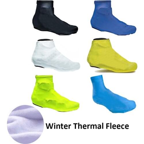2020 Hot No Logo Fleece Thermal Cycling Shoe Cover Sneaker Overshoes Road Bicycle Bike MTB Winter Cycling Shoe Cover Size M-2XL