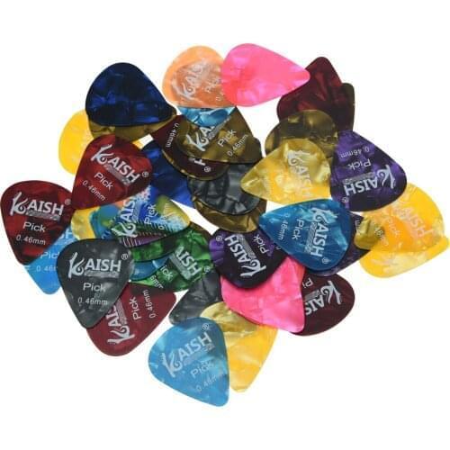 60pcs Smooth Acoustic Electric Guitar Pick Picks 0.46mm Celluloid Guitar Plectrum Plectrums