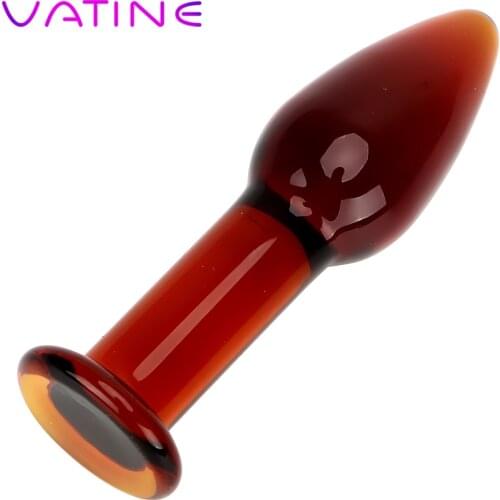 VATINE Glass Anal Plug Butt Plug Prostate Massager Erotic Anal Sex Toys for Men Women Crystal Butt Plug Adult Products