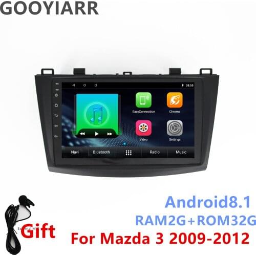 2din Car stereo radio Android multimedia player for for Mazda3 2009 2010 2011 2012 with gps navigation BT vedio output input