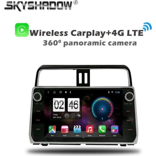 Carplay 10.1" Android 10.0 6GB+128G Car DVD Player GPS WIFI Bluetooth RDS Radio For Toyota Land Cruiser Prado 150 2018 2019 2020