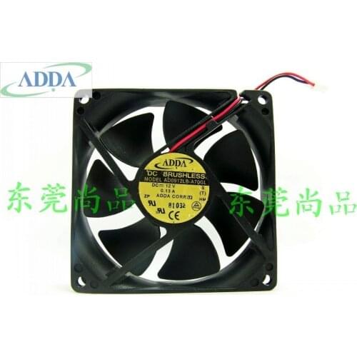 FOR ADDA AD0912LB-A70GL 9CM 90mm 9225 silent dual ball bearing chassis fan 12V 0.13A