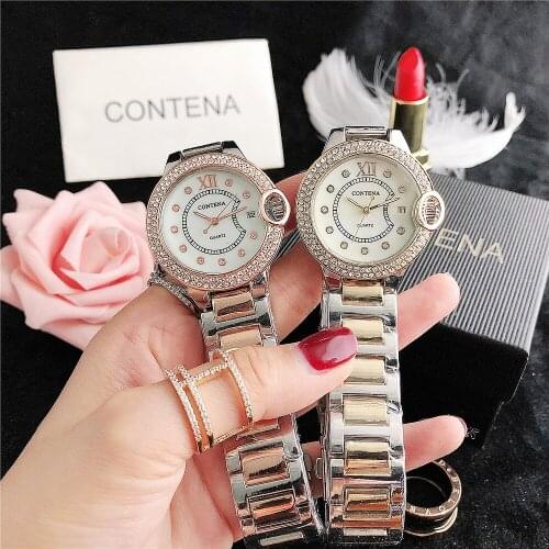 2021 Bear Ladies WristWatches Dress Women Crystal Diamond Watches Stainless Steel Clock Montre Femme relogio feminino
