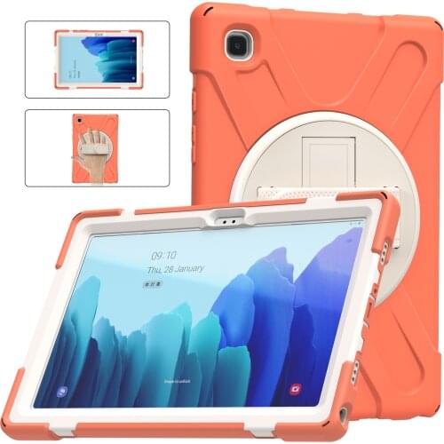 For Samsung Galaxy Tab A7 10.4 T500 T505 2020 Case Shell Shoulder Strap Kids Safe Hand Strap Stand Tablet Foam Shockproof Cover