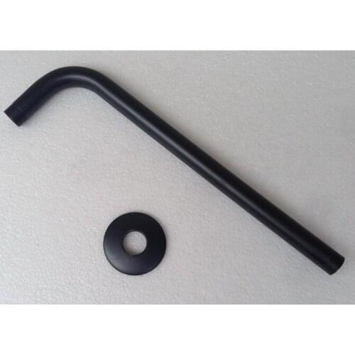 Black Oil Rubbed Brass Shower Head Pipe - Extension 12" Long wall cover - Shower Arm dsh101