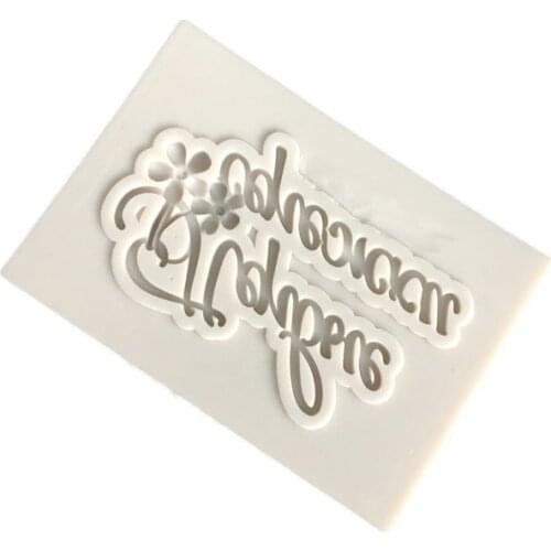 Flower With Alphabet Silicone Chocolate Fondant Baking Cake Molds Resin Clay Sugarcraft Decorate Tool
