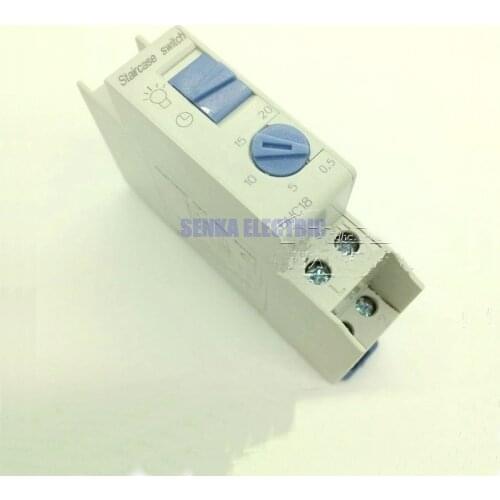 DHC18 Din Rail Stair Lighting Automat Timer 220V 16A Staircase Time Delay Switch DHC 18