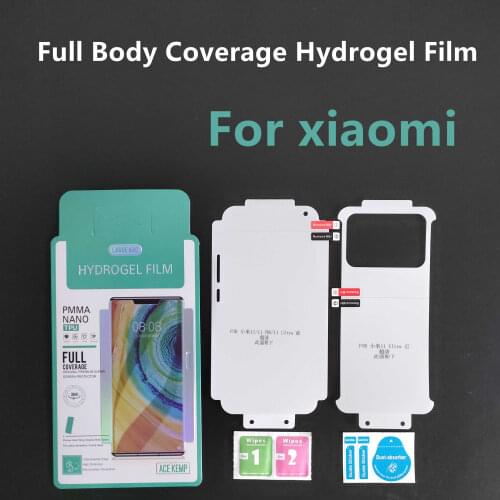 1 Front 1 Back Full Body Hydrogel Film For xiaomi 11 Ultra 11pro Screen Protector For xiaomi 10 Ultra 10pro With Package TPU