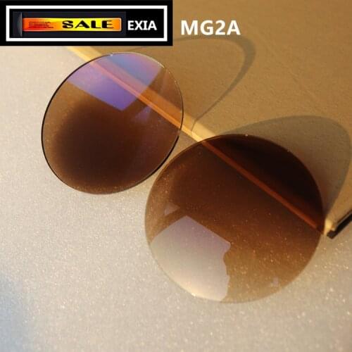 Gradient Brown Lenses Mineral Glass Material 70mm Sunglasses Lenses Tempered EXIA OPTICAL MG2A