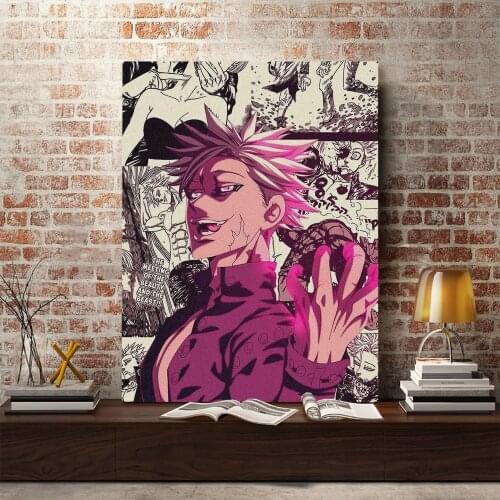 Ban The seven deadly sins Manga Decoration Prints Anime Canvas Home Decor Dorm Living Room Bedroom Poster Painting Wall Art