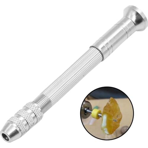 Mini Woodworking Drilling Rotary Tools Manual Twist Drill Bit Aluminum Alloy Mini Micro Hand Drill for Jewelry Craft Watch Kits