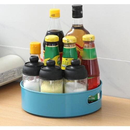 Lazy Susan Multi Function 360 Degree Rotating Storage Box With Anti-slip Bottom Spice Bottle Storage For Kitchen