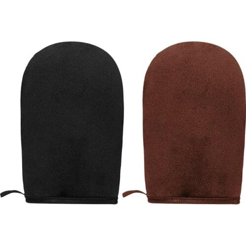 Reusable Body Self Tan Lotion Applicator Glove Body Care Soft Flocked Glove