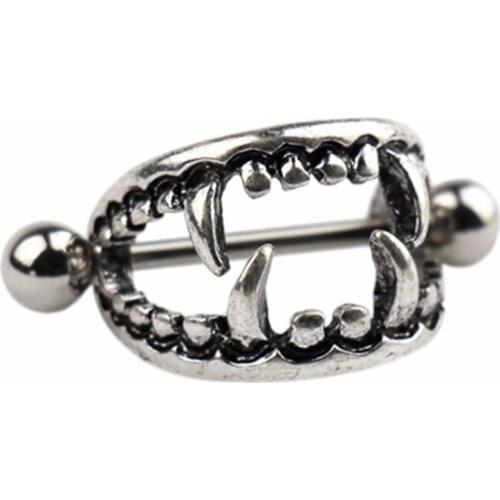 Fashion Body Piercing Gem Paved Circle Shield Piercing Rings Body Jewelry For Women Girls Piercing Nipple Women