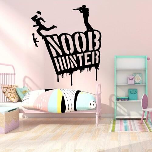Cartoon noob hunter Wall Sticker Home Decoration For Kids Rooms Decoration Wall Art Decal naklejki