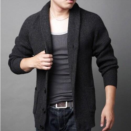 Ropa De Hombre Autumn Winter 2021 Men' s Outwear Fashion Wool Cardigan Men Sweater Overcoat