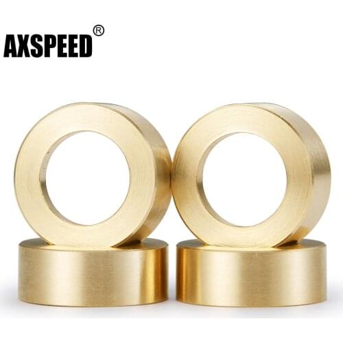 AXSPEED 4pcs Brass Wheel Counterweight for 1/24 Axial SCX24 90081 Steering Knuckle Cap Housing RC Car Crawler Upgrade Parts