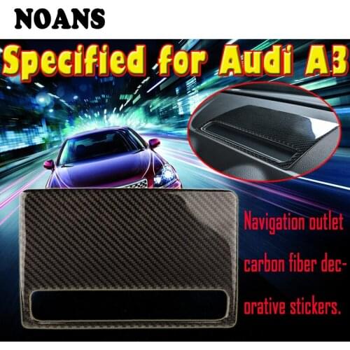 Car Styling For Audi A3 8V 8p 8l 2012-2017 Car Accessoriesbon Fiber Dashboard Navigation Decorative GPS Trim Frame Stickers