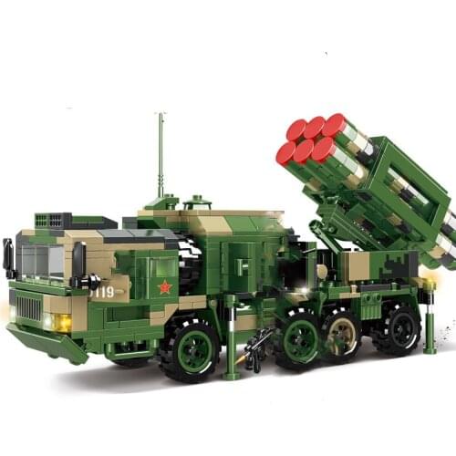 Military Series World War II Chinese Army Air Defense Armored Vehicle DIY model Building Blocks Bricks Toys Gifts